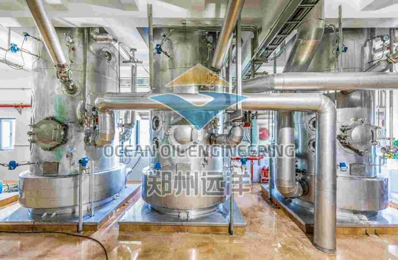 API 650 অয়েল ফ্রাকশনেশন প্ল্যান্ট যার 250℃ তাপমাত্রা এবং 3m অগ্রভাগের উচ্চতা